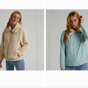 Burton Reversible Women's Lynx Full-Zip Sherpa Fleece Jacket Size M